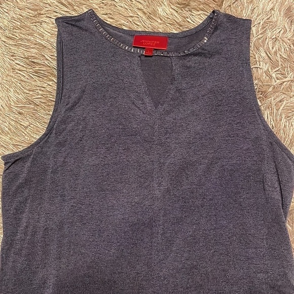 JENNIFER Lopez Purple Tank Top sz Large - Picture 2 of 9